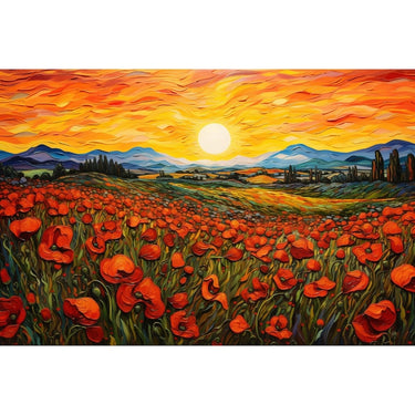 Poppy Field Oil Canvas